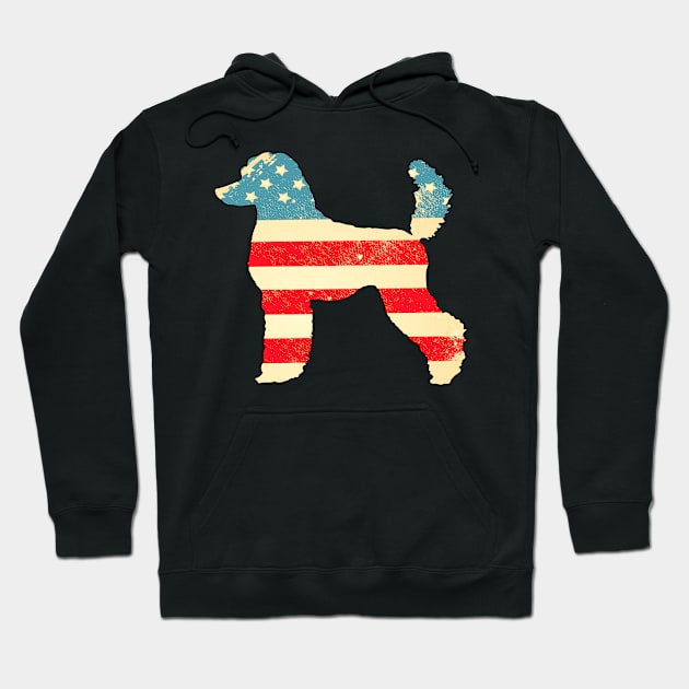 American Flag Poodles Hoodie by finchandrewf